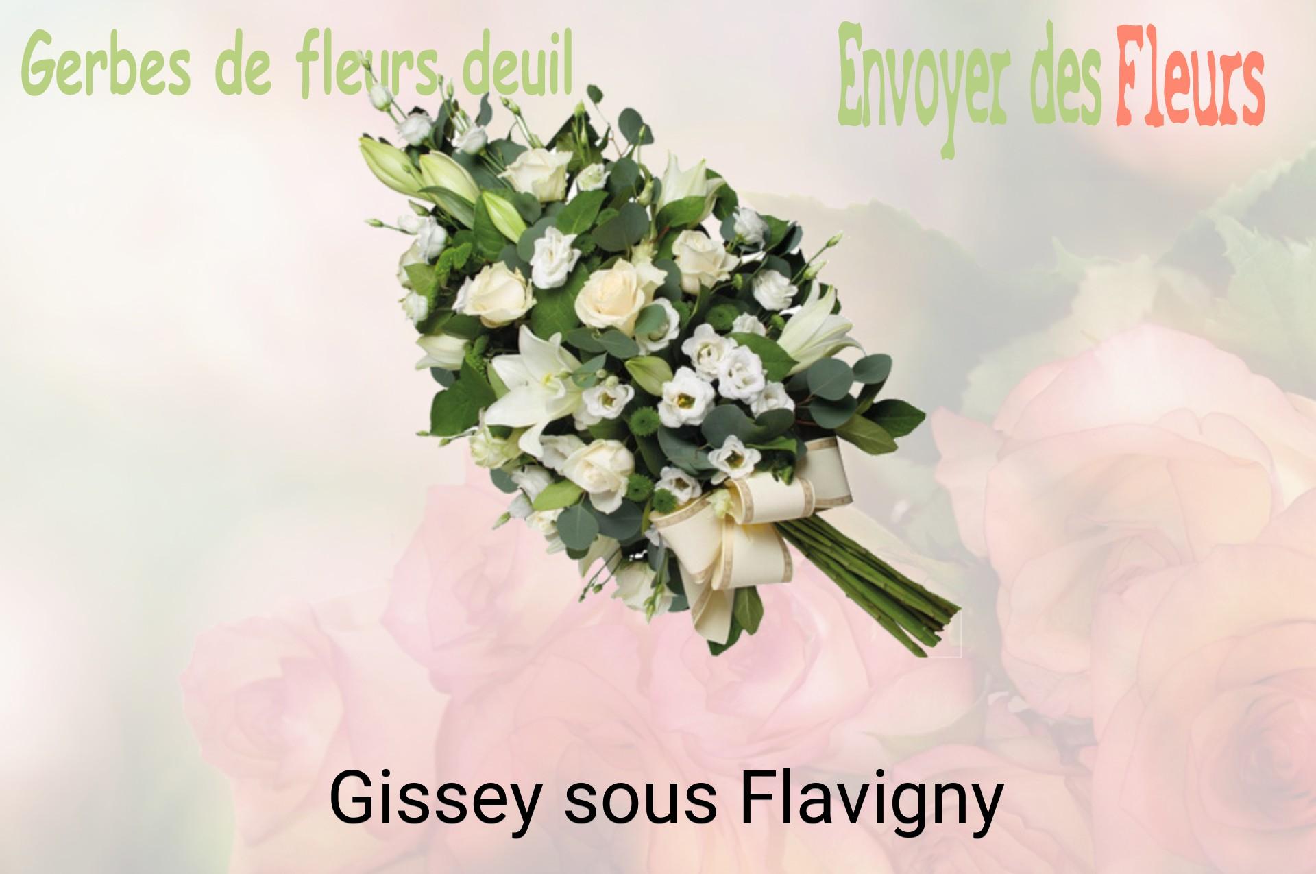 Gerbe de fleurs de deuil livrée à Gissey-sous-Flavigny